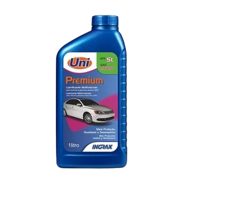 Óleo Lubrificante Motor Carro Uni Ingrax Mineral 20W50 1 Litro - Embalagem com 12 Unidades